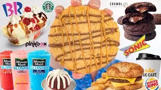 EPIC SUMMERTIME FOODIE CHEAT DAY | CHEESECAKE DONUT, BANANA SPLIT, SLUSHIES, HUGE COOKIES + MORE!