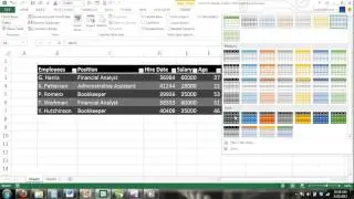 Excel 2013 Tutorial For Noobs Part 33: How to Style Tables in Excel Style Templates & Custom Styles