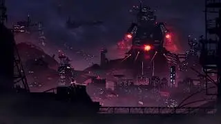 cyberpunk environment concept art - Ciudad Carmesí
