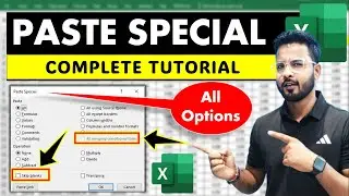 Paste Special in Excel Complete Tutorial | Excel Tutorial Paste Special | Microsoft Excel