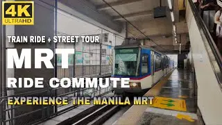 What It's Like Riding the Manila MRT 🇵🇭 | Shaw Blvd to Taft Avenue + Street Tour | 4K UHD