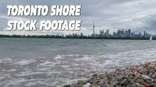 Toronto Shore 4K High Quality Stock Footage Shot From Tommy Thompson Park
