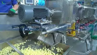 Extrusion Corn Puff Snacks Food production, puff rings, breakfast cereals