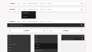 Responsive Navigation Menu Bar | Drop down Menu and Drop down Search Bar | HTML CSS and JavaScript