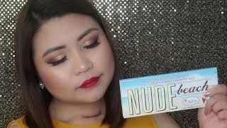 NEUTRAL CUT CREASE MAKEUP | THE BALM NUDE BEACH EYESHADOW PALETTE | LUXIE BEAUTY BRUSHES