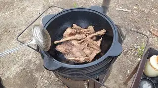 Заяц в казане .Очень вкусный рецепт.