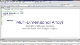 C++ - Student Marks in 2D Array