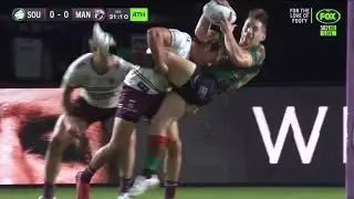 Karl Lawton Gets Sent Off - Rabbitohs Vs Manly Round 8 2022 #nrl