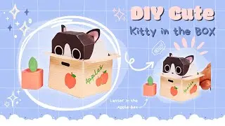 😽DIY BOX Kitty Papercraft : Free Printable🐱 #amsr #papercraft #cutecraft #giftideas #freeprintable
