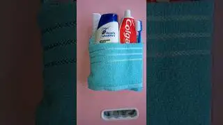 Travel Hacks: Convert a Hand Towel into the Ultimate Organizer! #shorts #travel #fun #vlog