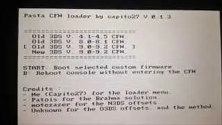 [3DS] How To Boot & Use PastaCFW