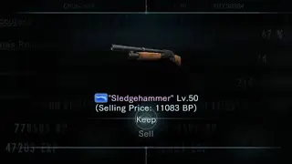 Resident Evil Revelations - Lv.50 Sledgehammer - Purple Max Slots Drop