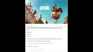 Saints Row 2022 Cheat Table (Made For FLT Cracked Version)