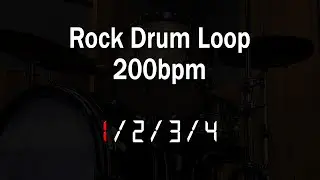 Rock Drum Backing Track - 200bpm