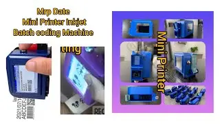 Mini Printer Inkjet Batch coding Machine, Mrp Date Logo Printing Device Unboxing Video Review  🇮🇳