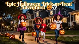 Epic Halloween Trick-or-Treat Adventure! 🎃👻|Spooky Streets & Sweet Treats: Our Halloween Night Out!