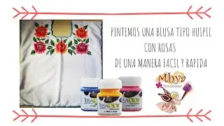 TUTORIAL DE PINTURA EN TELA//Como pintar una blusa Huipil estilo Yucatan ft. Miss Priss Lozada