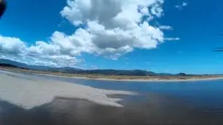 Flying with the birds at Otaki beach and river
