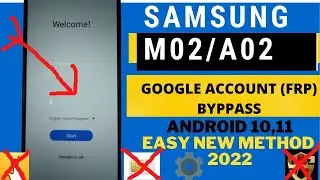 samsung M02(M022G)/A02(A022F) how google account frp bypass android10/11 Alliance Shield Not Working