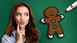 How To Draw a Gingerbread Man | Step-By-Step Drawing Tutorials for Kids 🖍