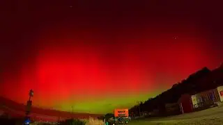 Southern lights time lapse 11 May 2024 North island at Akitio in Tararua district.