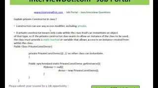 Private Constructor in Java