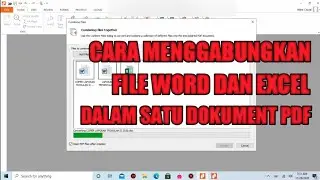How to combine word and excel files in one pdf document