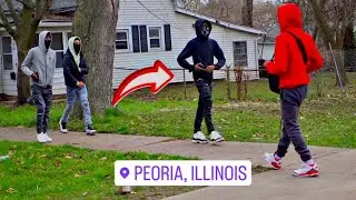 Reaching Hand In Bag In The Most Dangerous Hood In Illinois