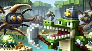 100 ДНЕЙ И НОЧЕЙ ЯЩЕРЫ ПРОТИВ ПАРАЗИТОВ В MINECRAFT  #1серия #minecraft