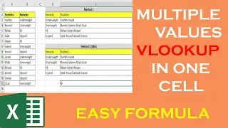 vlookup return multiple values in one cell | vlookup return multiple columns | Excel Lookup