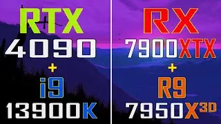 RTX 4090 + INTEL i9 13900K vs RX 7900XTX + RYZEN 9 7950X3D || PC GAMES TEST ||