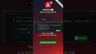 Angular 17 New Empty Block Feature 