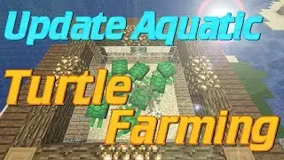 How to make a turtle farm in Minecraft 1.13 Update Aquatic | Minecraft Turtle Scute Farm Tutorial