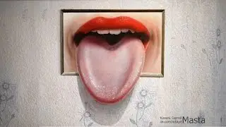 3D Рисунки карандашом и аэрографом (язык). 3D drawing (tongue)