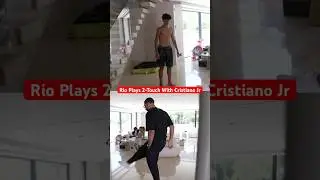 Rio Plays 2-Touch With Cristiano Jr #twotouch #challege #ronaldo #rioferdinand #vlog