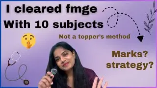 How I Cleared FMGE 📝 with just few SUBJECTS 🤗 