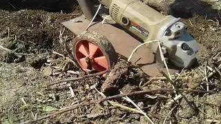 How to dig a garden with an angle grinder. DIY Angle Grinder Digger. 
