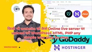 how to host upload website live on server hostinger cpanel domain by godaddy html php wordpress  any