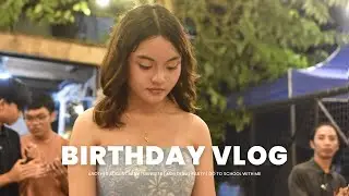 Birthday Vlog 🎂 || another august baby turned 18, mini debut party, go to school with me ♍️🎉