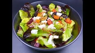 Roasted vegetable salad with balsamic dressing