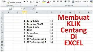 Membuat Klik Centang Di Excel
