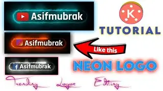 How To Make Trending Neon Effect Logo Kinemaster Tutorial | Instagram, YouTube Animation Logo 
