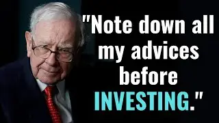 Warren Buffett Advices to follow before Investing | Investing Advices | Stock Market |