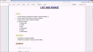 #7 Python tutorial-Python for beginners | List and range