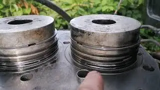 The cylinder head gasket blew, the MTZ piston burst.