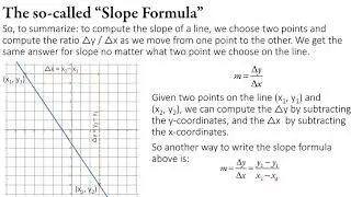 The Point-Slope Equation for a Line