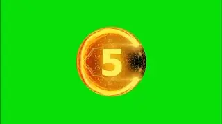 5 Second Timer Countdown with Sound in Green Screen for Educational Video | No Copyright|