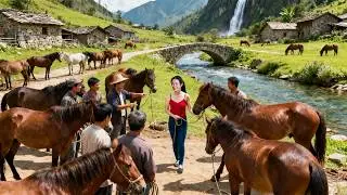 Buying 200+ Horses in the Most Beautiful Village in the World | Rural Horse Market Life 🐎🌄