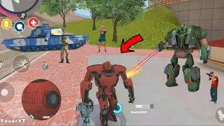 Rope Hero: Vice Town (Transformer Ball Fight Green Car Robot) Die Hard Robots - Android Gameplay HD
