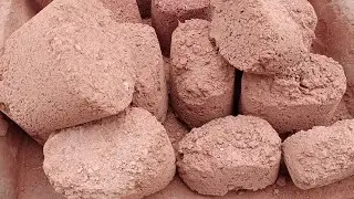 ASMR: Handmade Red Brick Stones Floor Crumbling #pouringliquid #asmrsounds #asmr
